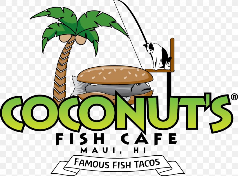 Coconut's Fish Cafe Cuisine Of Hawaii Fish And Chips Menu Take-out, PNG, 1544x1140px, Cuisine Of Hawaii, Artwork, Brand, Cafe, Coconut Download Free