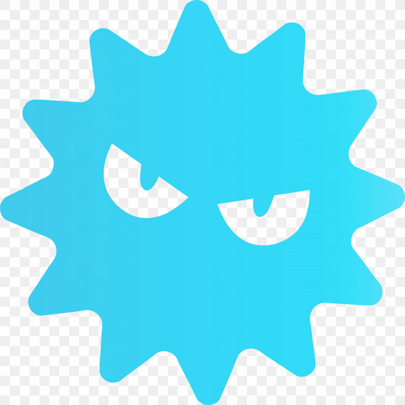 Turquoise Aqua Turquoise Electric Blue, PNG, 3000x2999px, Virus, Aqua, Corona, Coronavirus, Electric Blue Download Free