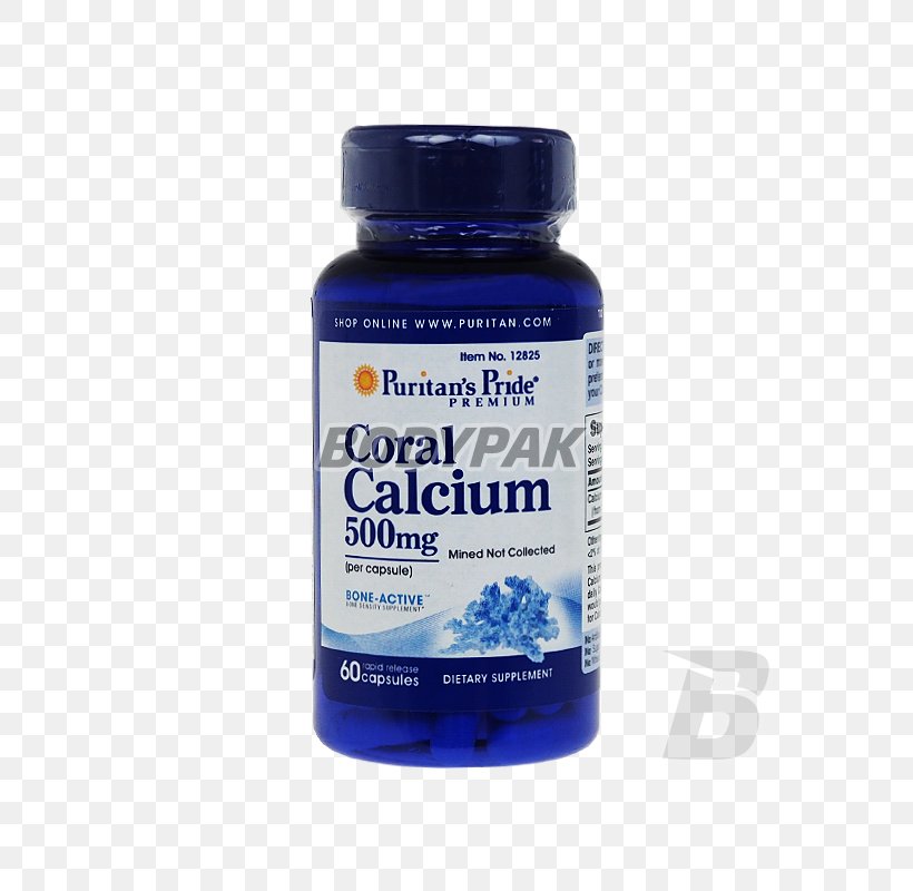 Dietary Supplement Coral Calcium Puritan's Pride Capsule, PNG, 800x800px, Dietary Supplement, Calcium, Capsule, Cobalt, Cobalt Blue Download Free