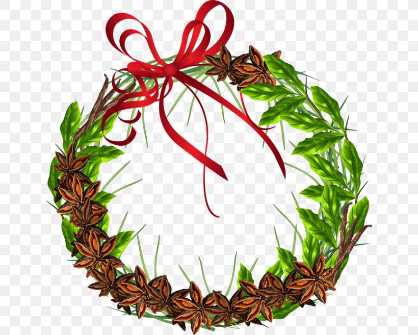 Wreath Leaf Food Christmas Ornament Clip Art, PNG, 640x657px, Wreath, Christmas, Christmas Decoration, Christmas Ornament, Decor Download Free