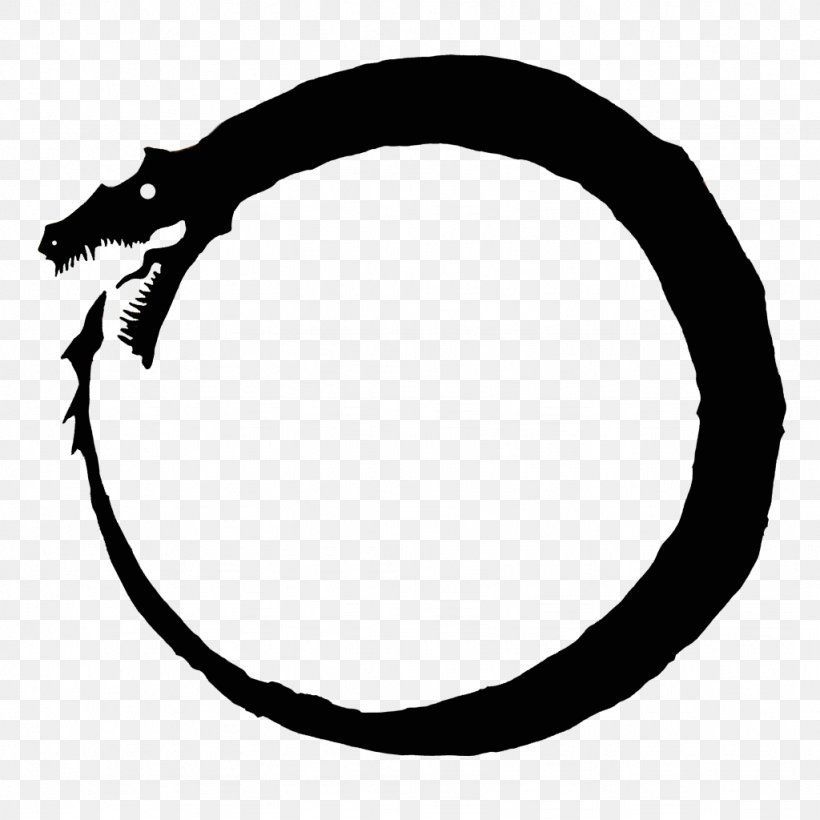 Ouroboros Symbol Clip Art, PNG, 1024x1024px, Ouroboros, Alchemy, Black And White, Cleopatra The Alchemist, Drawing Download Free