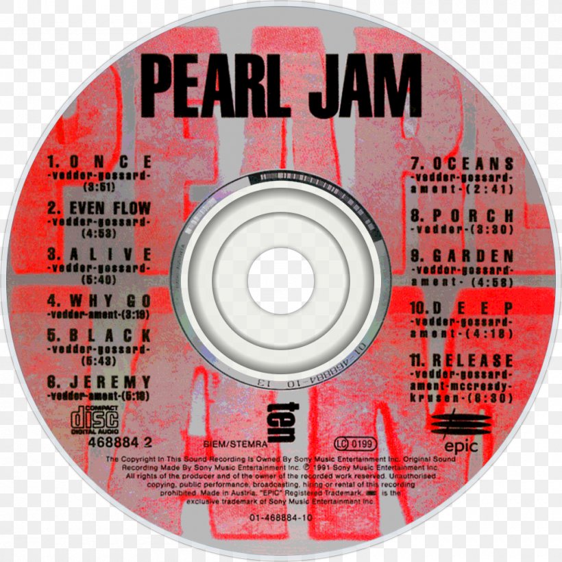 Compact Disc Live On Ten Legs Pearl Jam Rearviewmirror (Greatest Hits 1991–2003), PNG, 1000x1000px, Watercolor, Cartoon, Flower, Frame, Heart Download Free