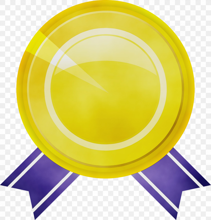 Yellow Circle Dishware Plate, PNG, 2881x3000px, Gold Badge, Blank Badge, Circle, Dishware, Paint Download Free