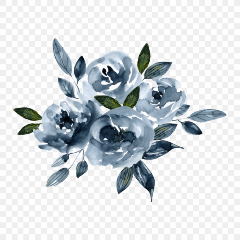 Bouquet Of Flowers Drawing, PNG, 1024x1024px, Flower, Aesthetics, Blue, Blue Flower, Blue Rose Download Free