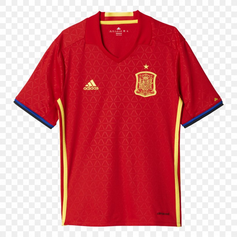 UEFA Euro 2016 Spain National Football Team 2018 World Cup T-shirt Jersey, PNG, 1000x1000px, 2018 World Cup, Uefa Euro 2016, Active Shirt, Adidas, Clothing Download Free