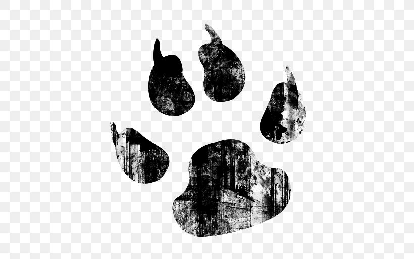 Tiger Dog Cat Paw Clip Art, PNG, 512x512px, Tiger, Animal Track, Black And White, Cat, Dog Download Free
