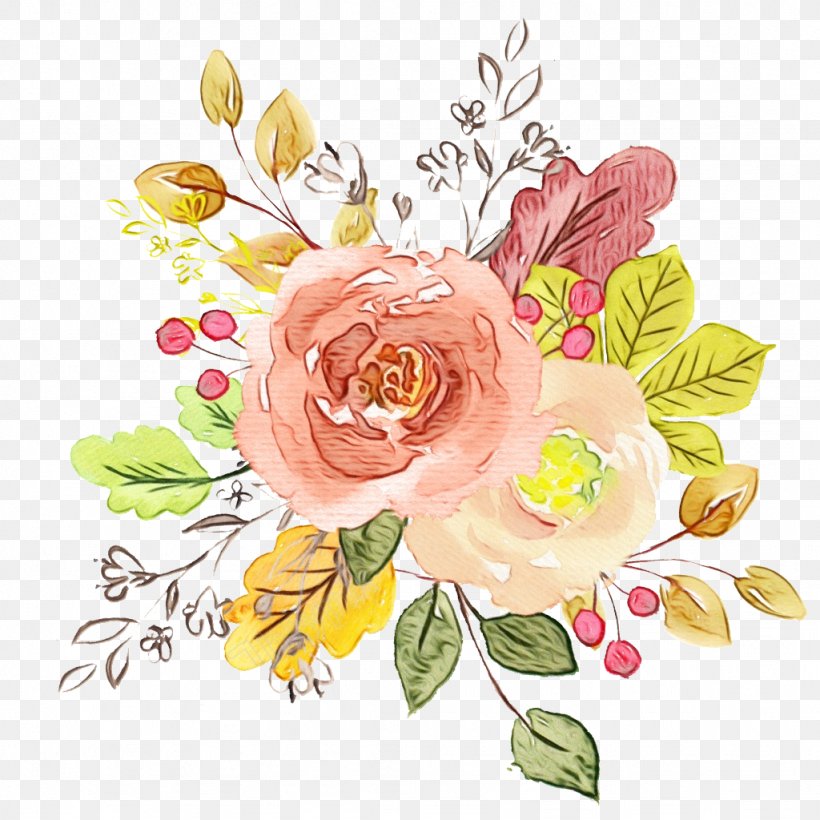 Bouquet Of Flowers Drawing, PNG, 1024x1024px, Watercolor, Blossom, Bouquet, Cut Flowers, Drawing Download Free