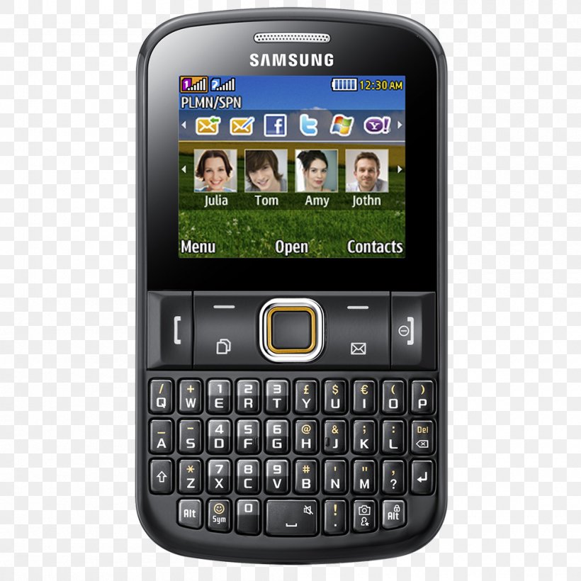 Samsung Galaxy Ace Plus Samsung Chat 335 Dual SIM Telephone, PNG, 1000x1000px, Samsung Galaxy Ace Plus, Cellular Network, Communication Device, Dual Sim, Electronic Device Download Free
