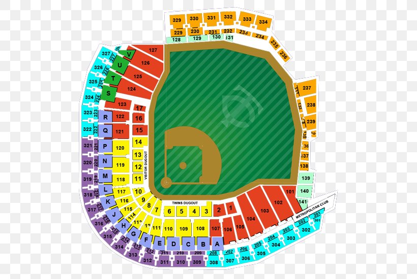 Target Field Minnesota Twins MLB Stadium Ticket, PNG, 550x550px, Target Field, Aircraft Seat Map, Area, Baseball Park, Box Download Free