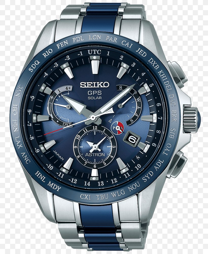 Astron Seiko GPS Watch GPS Navigation Systems, PNG, 800x1000px, Astron, Bracelet, Brand, Electric Blue, Global Positioning System Download Free