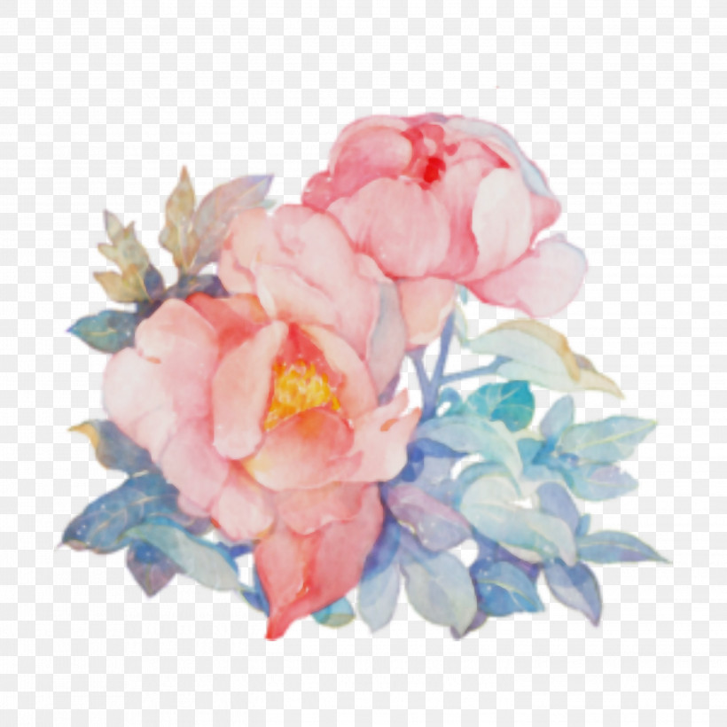 Artificial Flower, PNG, 2896x2896px, Watercolor, Artificial Flower, Bouquet, Camellia, Chinese Peony Download Free