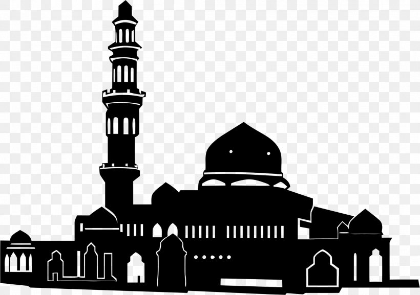 Mosque Eid Al-Adha Ramadan Mawlid Clip Art, PNG, 2118x1492px, Mosque, Allah, Architecture, Blackandwhite, Building Download Free