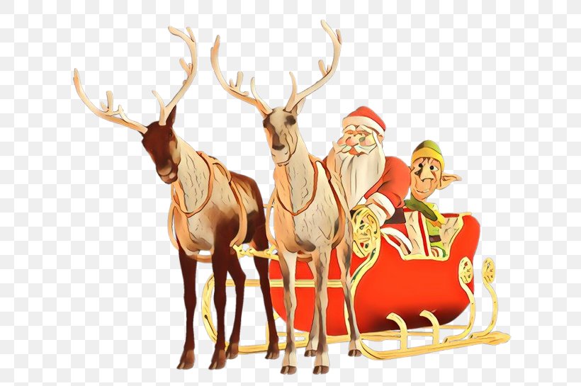 Santa Claus, PNG, 650x545px, Reindeer, Christmas Eve, Deer, Elk, Santa Claus Download Free