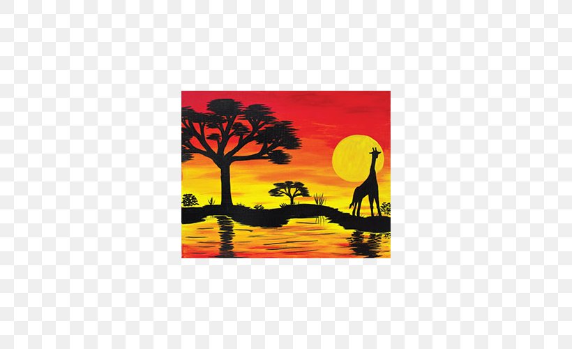 Painting Giraffe Art Acrylic Paint Fun With Pottery, PNG, 500x500px, Painting, Acrylic Paint, Art, Artwork, Canvas Download Free