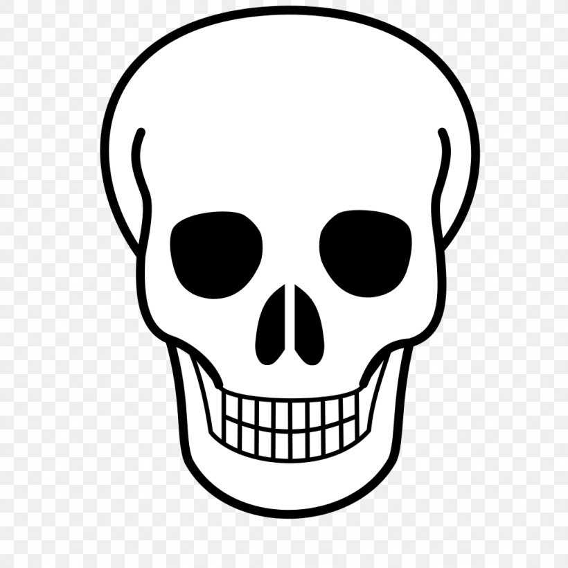 Skull And Crossbones Drawing Clip Art, PNG, 1024x1024px, Skull And Crossbones, Area, Black And White, Bone, Drawing Download Free
