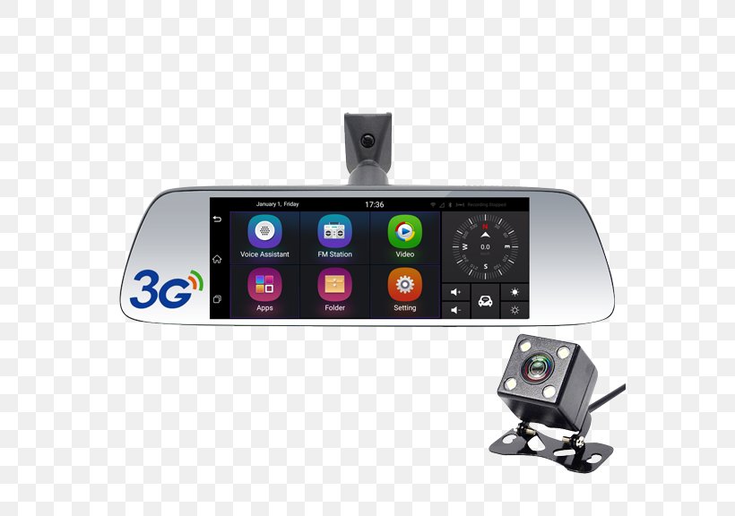 GPS Navigation Systems Car 1080p Digital Video Recorders Rear-view Mirror, PNG, 576x576px, Gps Navigation Systems, Android, Automotive Navigation System, Camera, Camera Lens Download Free