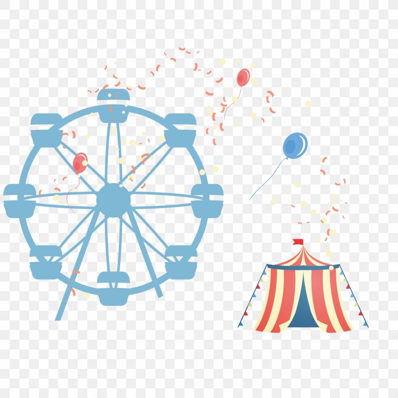Amusement Park Euclidean Vector Roller Coaster Ferris Wheel, PNG, 1500x1500px, Amusement Park, Area, Blue, Circus, Entertainment Download Free