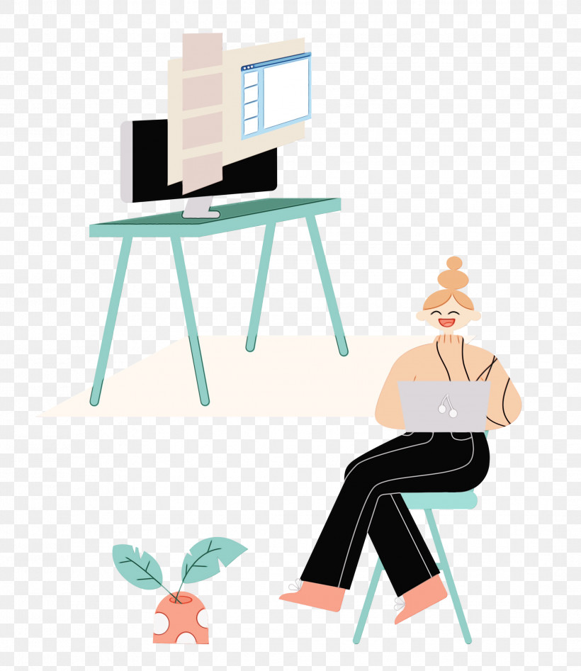 Desk Furniture Cartoon Sitting Line, PNG, 2164x2500px, Alone Time, Behavior, Cartoon, Desk, Furniture Download Free