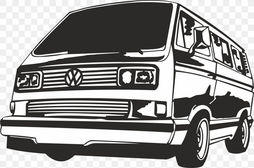 Volkswagen Type 2 (T3) Car Van, PNG, 2290x1518px, Volkswagen, Auto Part, Automotive Design, Automotive Exterior, Black And White Download Free