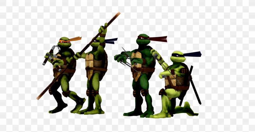 Donatello Shredder Raphael Splinter Leonardo, PNG, 4098x2118px, Donatello, Action Figure, Army Men, Fictional Character, Figurine Download Free