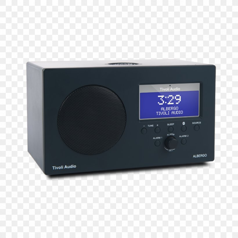DAB+ Radio Alarm Clock Tivoli Audio Albergo+ AUX, Bluetooth, DAB+, FM Graphite Tivoli Audio PAL, PNG, 1000x1000px, Radio, Audio, Audio Equipment, Audio Receiver, Clockradio Download Free