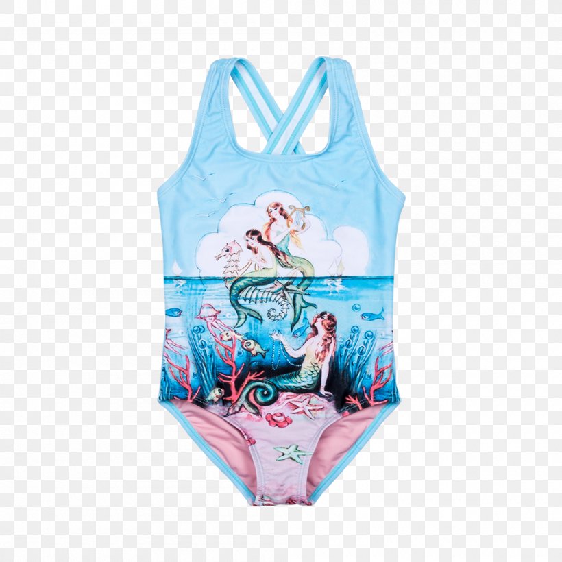 One-piece Swimsuit Mermaid Child Rash Guard, PNG, 1000x1000px, Watercolor, Cartoon, Flower, Frame, Heart Download Free