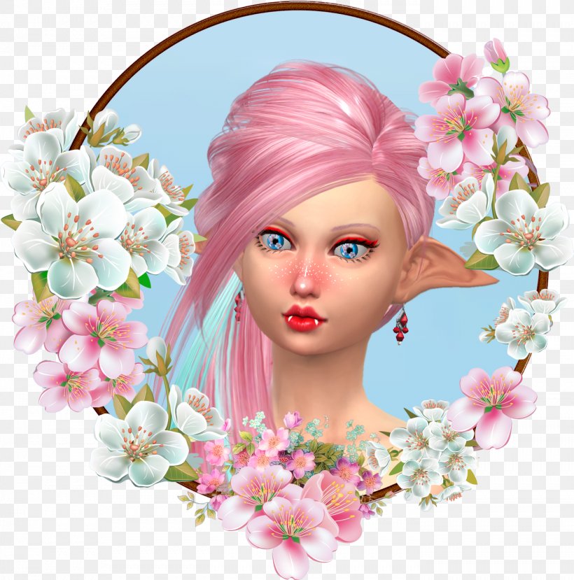Picture Frames Flower, PNG, 1394x1410px, Picture Frames, Art, Barbie, Blossom, Brown Hair Download Free