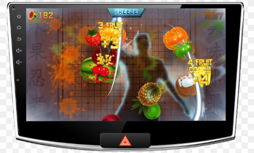 Kinect Fruit Ninja Xbox 360 The Gunstringer Television Set, PNG, 1024x617px, Kinect, Arcade Game, Display Device, Electronic Device, Flat Panel Display Download Free