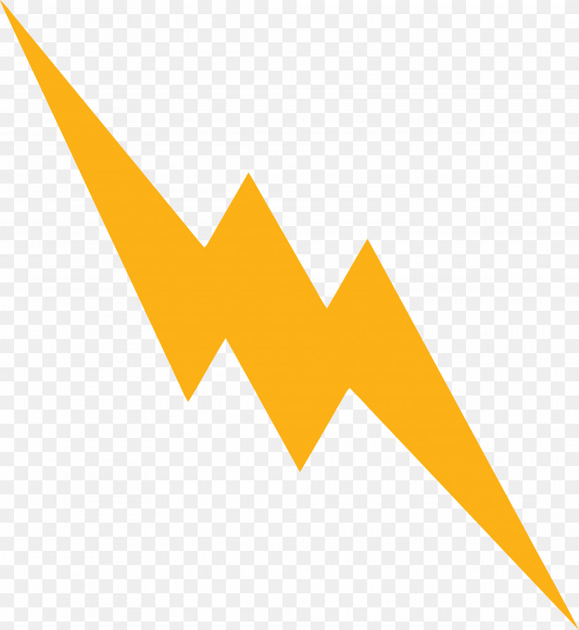 Orange Lightning, PNG, 3949x4300px, Yellow, Line, Logo Download Free