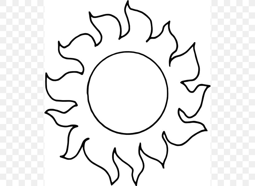 sun clip art black and white