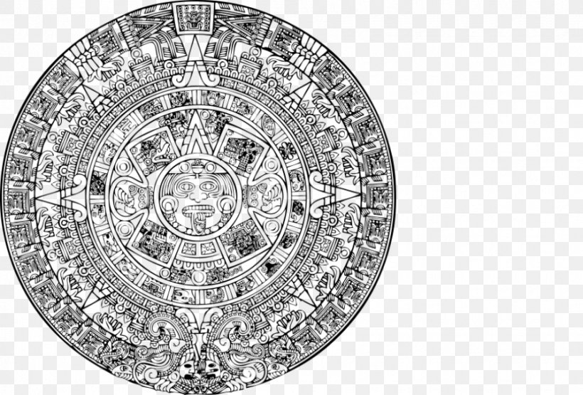 Maya Civilization Aztec Calendar Stone Aztlán Mayan Calendar, PNG, 896x607px, Maya Civilization, Aztec, Aztec Calendar, Aztec Calendar Stone, Black And White Download Free