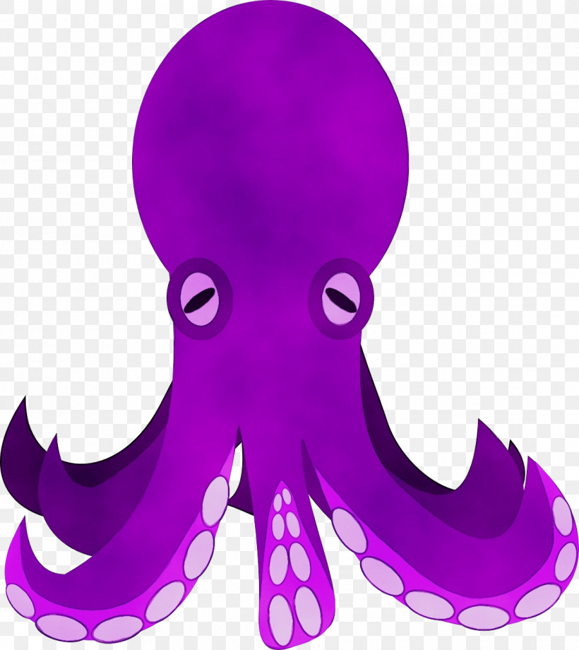 Octopus Giant Pacific Octopus Purple Octopus Violet, PNG, 1140x1280px, Watercolor, Giant Pacific Octopus, Magenta, Octopus, Paint Download Free
