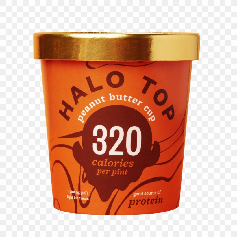Peanut Butter Cup Ice Cream Organic Food Milk Halo Top Creamery, PNG, 1000x1000px, Peanut Butter Cup, Butter, Chocolate, Cup, Dairy Products Download Free