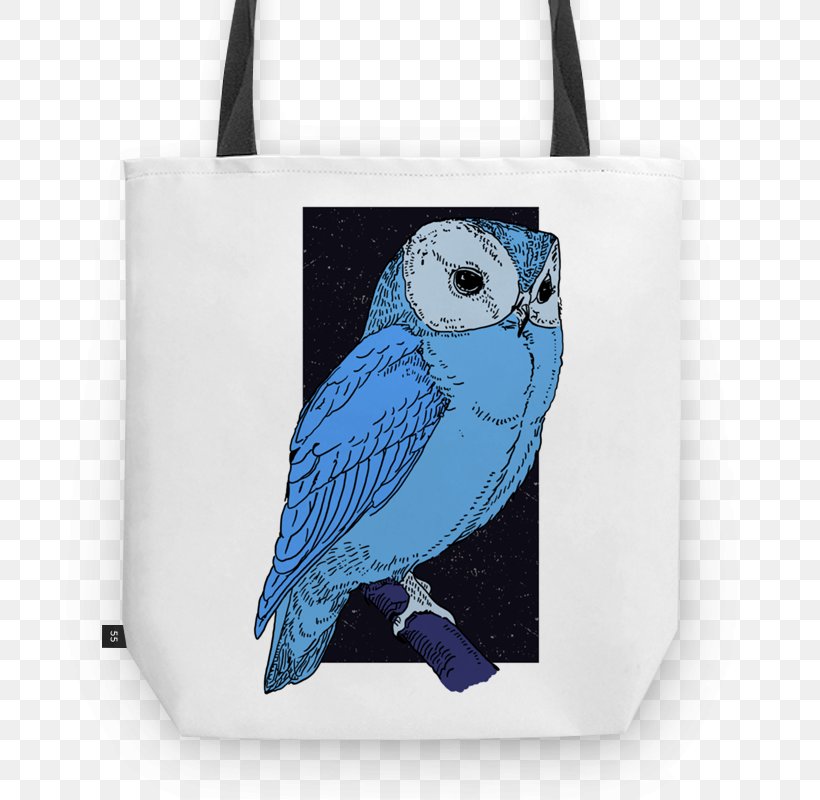 Owl T-shirt Hoodie Tote Bag Cobalt Blue, PNG, 800x800px, Owl, Art, Artist, Bag, Beak Download Free