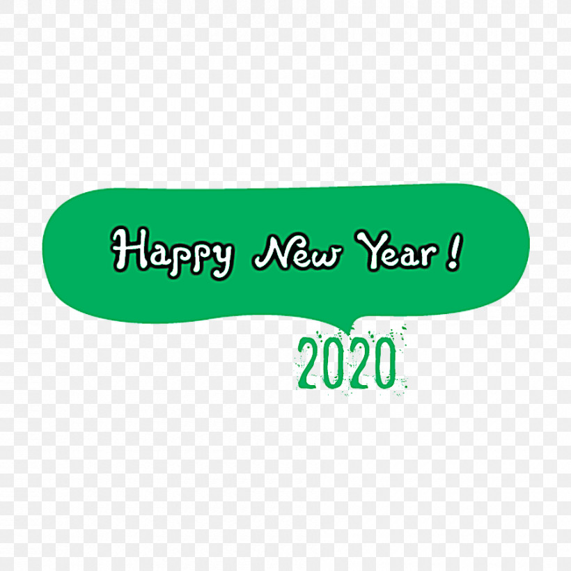 Happy New Year 2020, PNG, 900x900px, 2020, Happy New Year, Green, Label, Logo Download Free