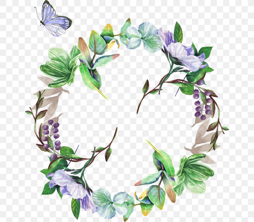 Wreath Download, PNG, 658x715px, Wreath, Art, Branch, Color, Cut Flowers Download Free