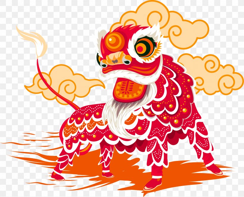 Lion Dance Chinese New Year, PNG, 2369x1911px, Lion, Art, Artwork, Beak, Chinese New Year Download Free
