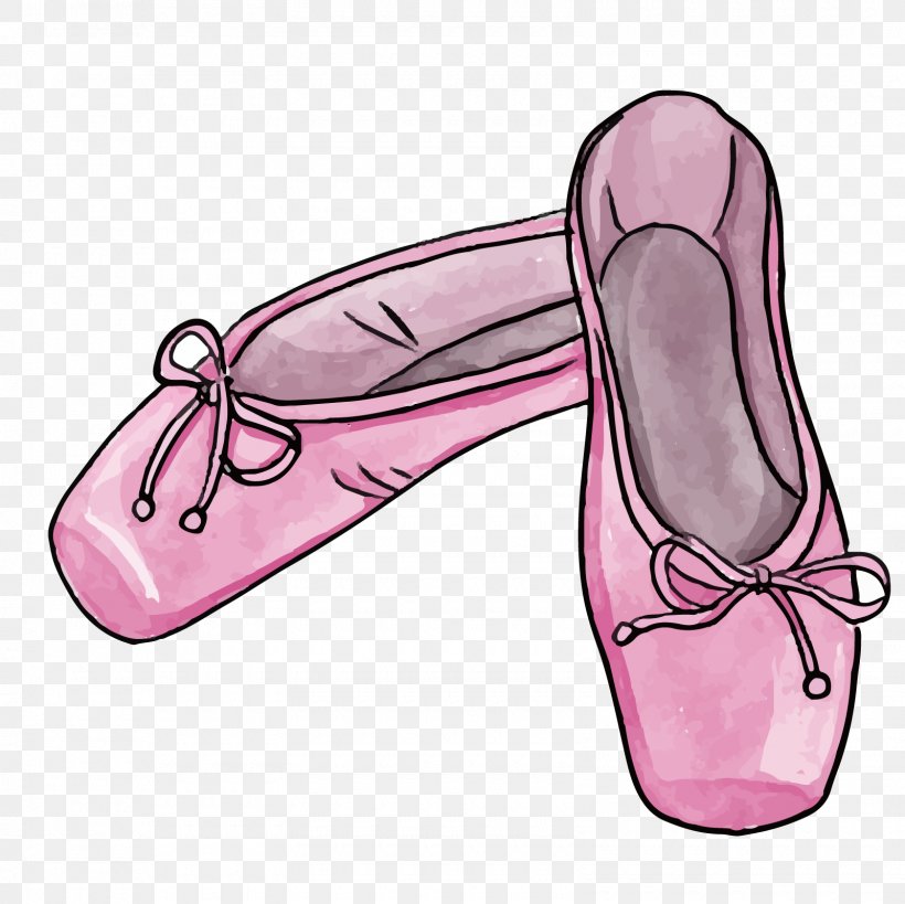 Ballet Shoe Drawing Illustration, PNG, 1600x1600px, Watercolor, Cartoon, Flower, Frame, Heart Download Free