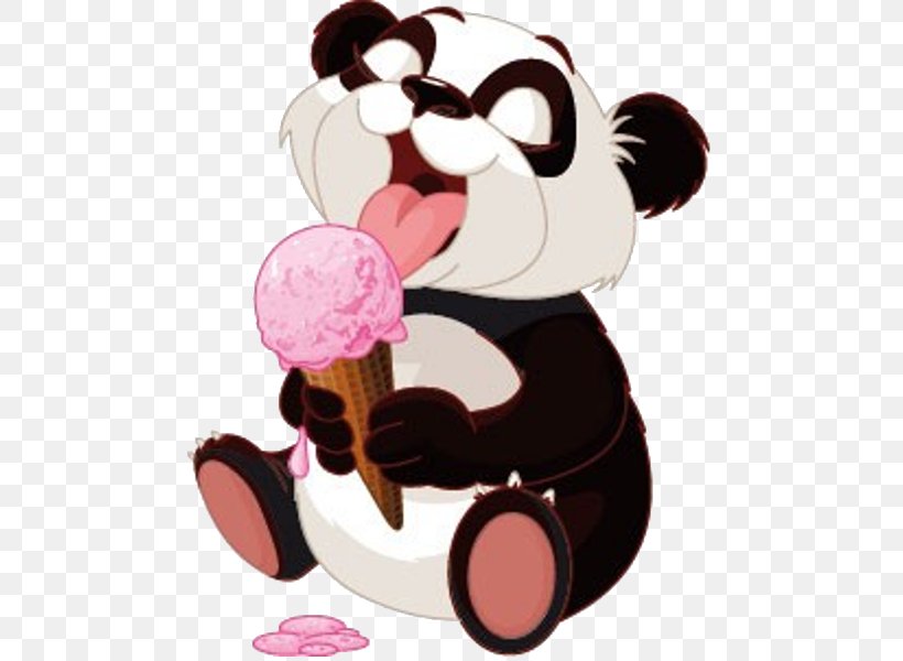 Giant Panda Ice Cream Polar Bear, PNG, 600x600px, Watercolor, Cartoon, Flower, Frame, Heart Download Free