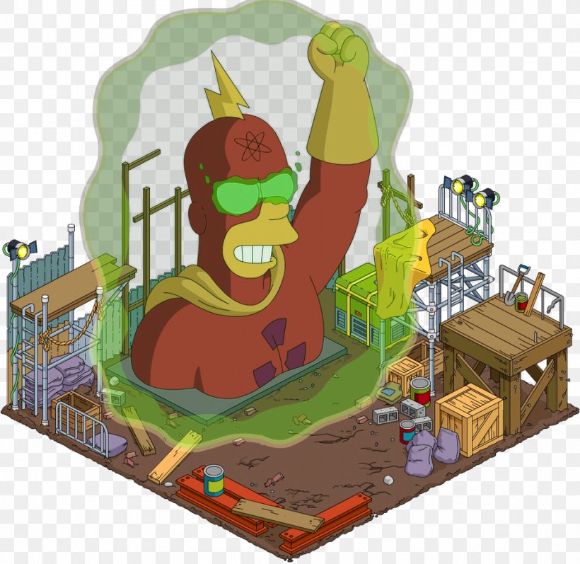 The Simpsons: Tapped Out Radioactive Man Superhero Statue YouTube, PNG, 944x918px, Simpsons Tapped Out, Art, Cartoon, Fall Out Boy, Game Download Free