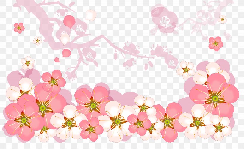 Floral Design Flower Clip Art, PNG, 3625x2218px, Floral Design, Animaatio, Blossom, Branch, Cherry Blossom Download Free