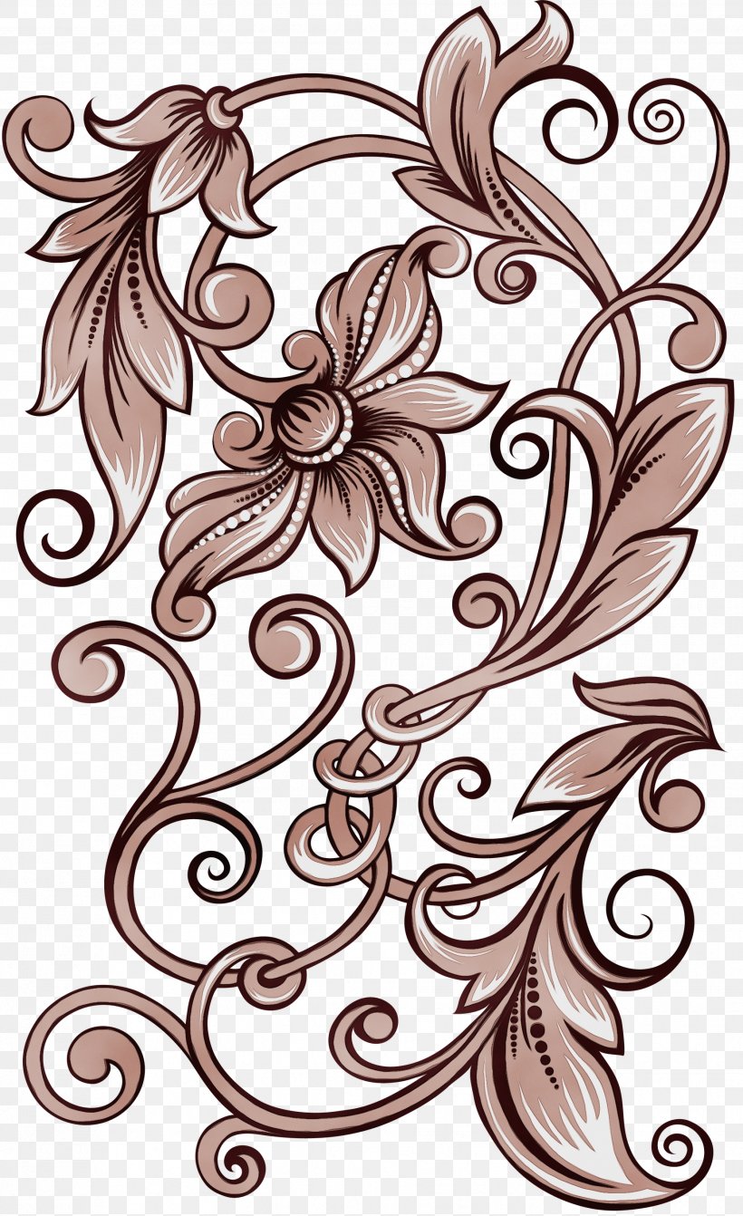 Floral Design, PNG, 1832x3000px, Watercolor, Floral Design, Line Art, Ornament, Paint Download Free