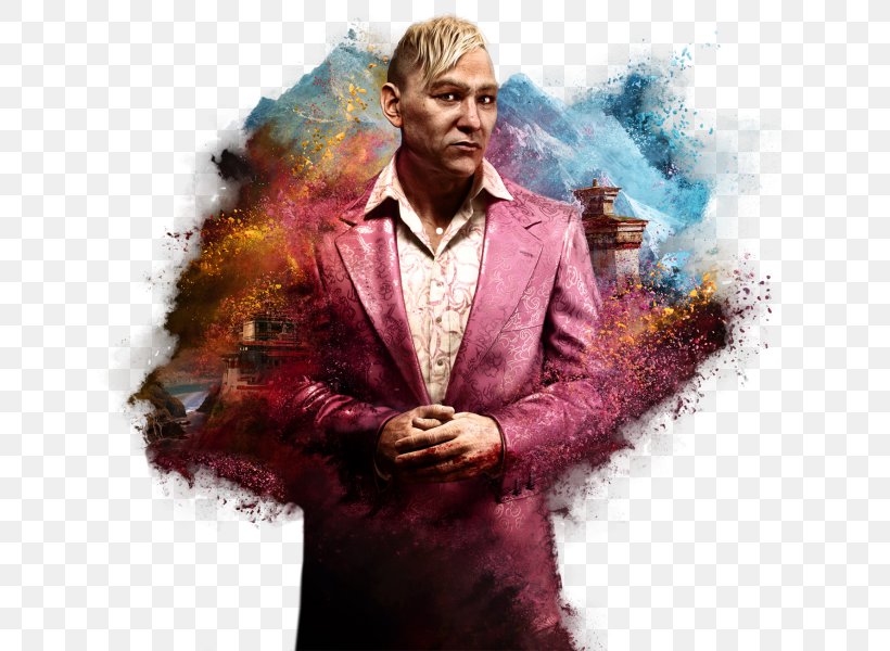 Far Cry 4 Far Cry 3 Pagan Min Far Cry 2 Ubisoft, PNG, 646x600px, Far Cry 4, Art, Cooperative Gameplay, Facial Hair, Far Cry Download Free