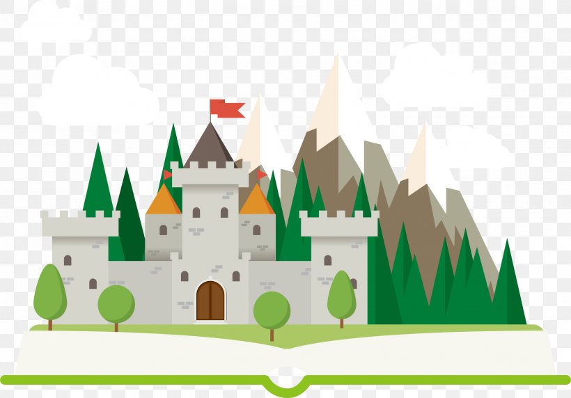 Vector Graphics Drawing Illustration Image, PNG, 2483x1733px, Drawing, Animation, Building, Cartoon, Castle Download Free