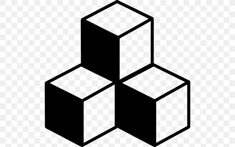 Cube Square, PNG, 512x512px, Cube, Area, Black, Black And White, Furniture Download Free