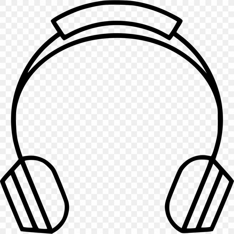 Headphones Clip Art, PNG, 980x980px, Headphones, Audio, Black And White, Headgear, Line Art Download Free