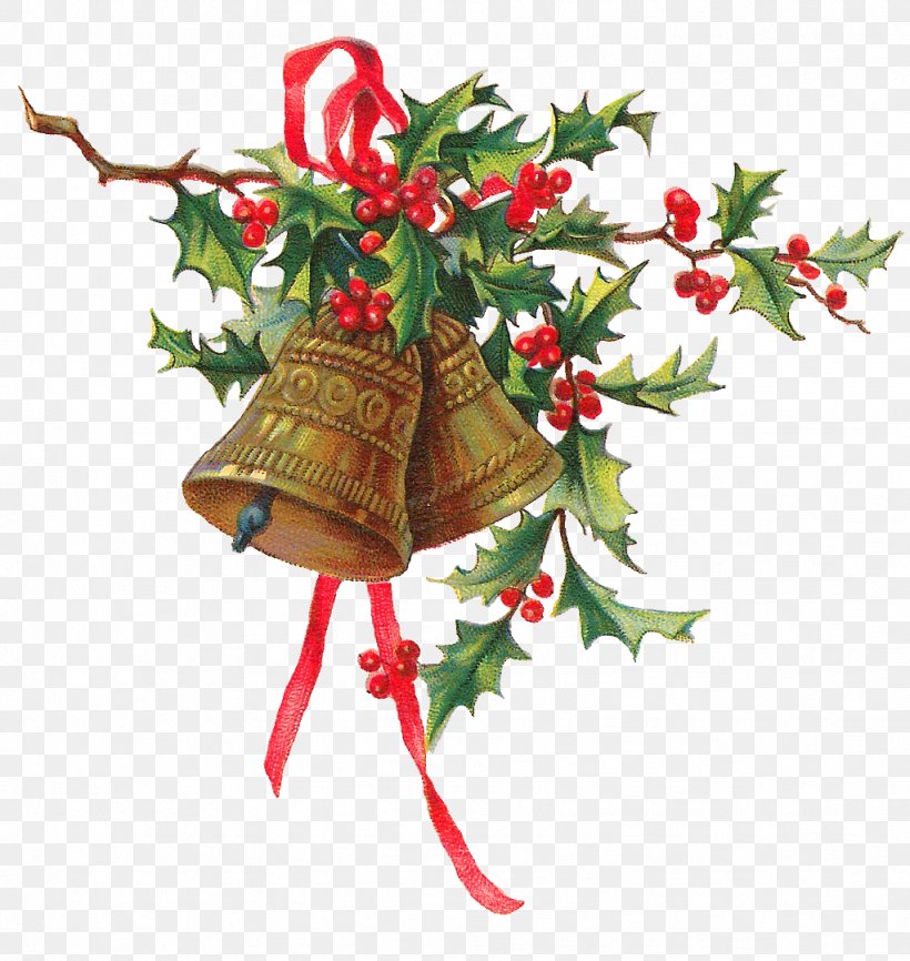 Santa Claus Christmas Jingle Bell Clip Art, PNG, 1023x1081px, Santa Claus, Aquifoliaceae, Aquifoliales, Bell, Branch Download Free