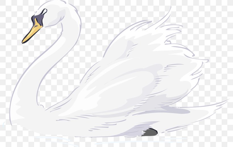 Black Swan Trumpeter Swan Tundra Swan Clip Art, PNG, 800x518px, Black Swan, Animation, Beak, Bird, Black And White Download Free