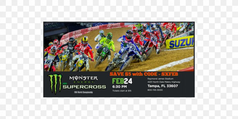 Monster Energy AMA Supercross An FIM World Championship AMA Motocross Championship 2018 Tour De France, Stage 4 Glendale, PNG, 1024x512px, 2018, Ama Motocross Championship, Advertising, Banner, Brand Download Free