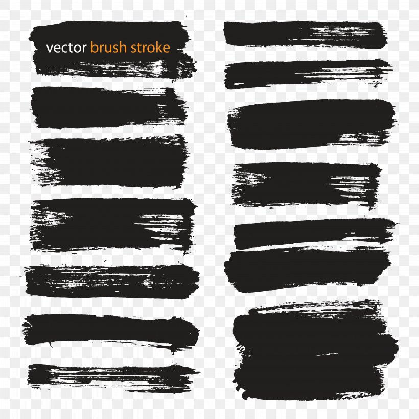 Ink Brush Paint Royalty-free, PNG, 5906x5906px, Brush, Black And White, Drawing, Ink, Ink Brush Download Free